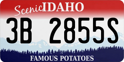 ID license plate 3B2855S