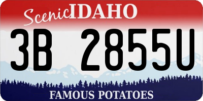 ID license plate 3B2855U