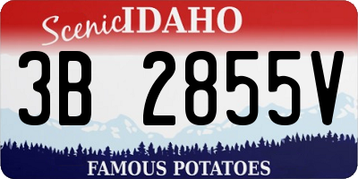 ID license plate 3B2855V