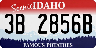 ID license plate 3B2856B