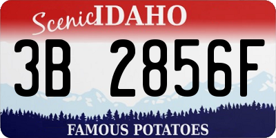 ID license plate 3B2856F