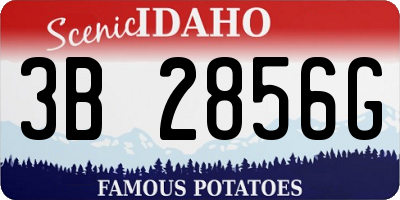 ID license plate 3B2856G