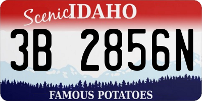 ID license plate 3B2856N