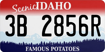 ID license plate 3B2856R