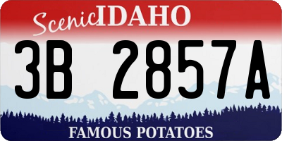 ID license plate 3B2857A
