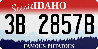 ID license plate 3B2857B