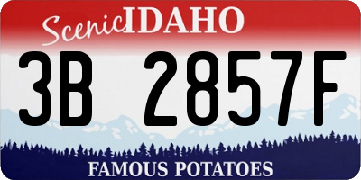 ID license plate 3B2857F
