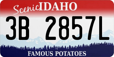 ID license plate 3B2857L
