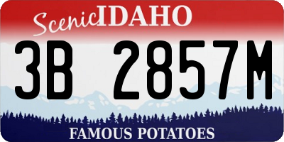 ID license plate 3B2857M