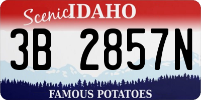 ID license plate 3B2857N