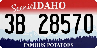 ID license plate 3B2857O