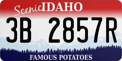 ID license plate 3B2857R