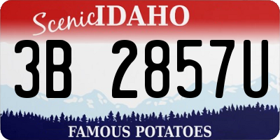 ID license plate 3B2857U