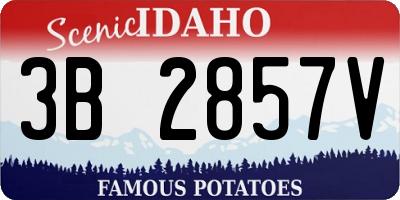 ID license plate 3B2857V