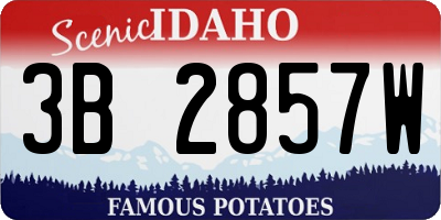 ID license plate 3B2857W