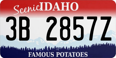 ID license plate 3B2857Z
