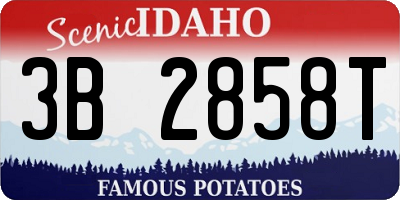 ID license plate 3B2858T