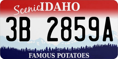 ID license plate 3B2859A