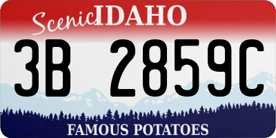 ID license plate 3B2859C