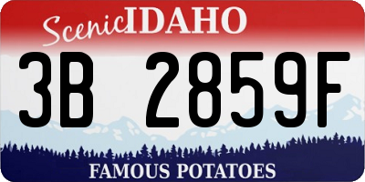 ID license plate 3B2859F