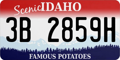 ID license plate 3B2859H