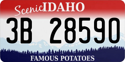 ID license plate 3B2859O