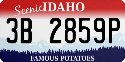 ID license plate 3B2859P