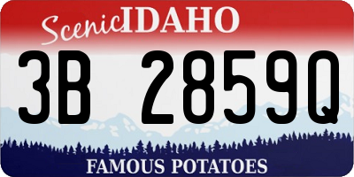 ID license plate 3B2859Q