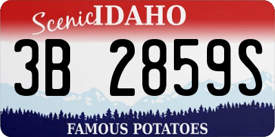 ID license plate 3B2859S