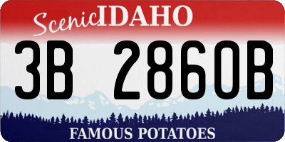 ID license plate 3B2860B
