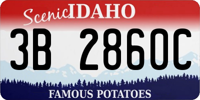 ID license plate 3B2860C