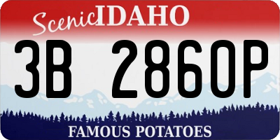 ID license plate 3B2860P