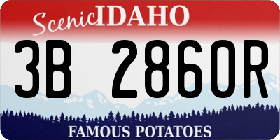 ID license plate 3B2860R