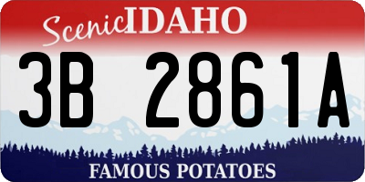 ID license plate 3B2861A