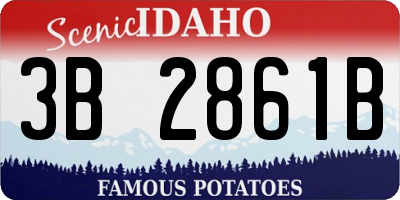 ID license plate 3B2861B