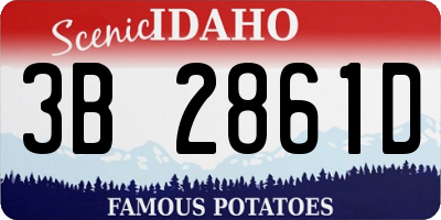 ID license plate 3B2861D