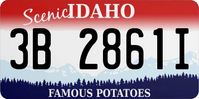 ID license plate 3B2861I