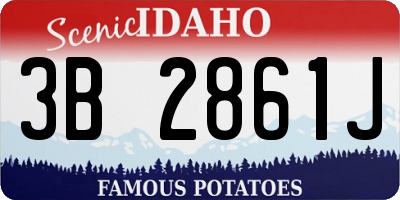 ID license plate 3B2861J