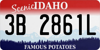ID license plate 3B2861L