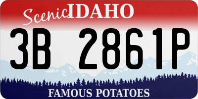 ID license plate 3B2861P