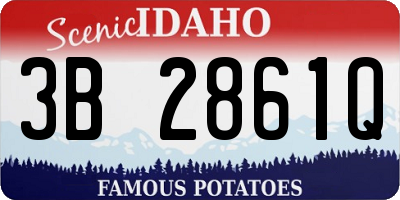 ID license plate 3B2861Q