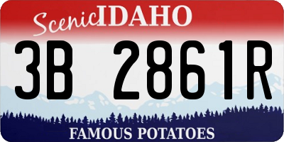 ID license plate 3B2861R