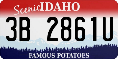 ID license plate 3B2861U