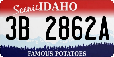ID license plate 3B2862A