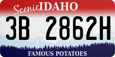 ID license plate 3B2862H