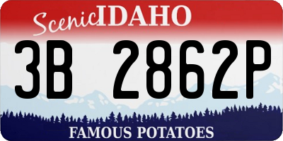 ID license plate 3B2862P