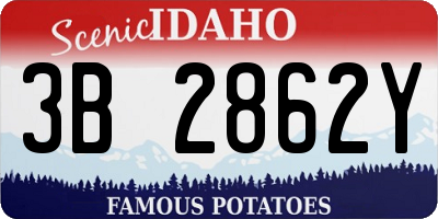 ID license plate 3B2862Y