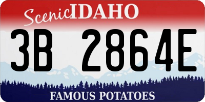 ID license plate 3B2864E