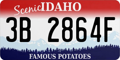 ID license plate 3B2864F