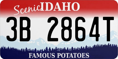 ID license plate 3B2864T